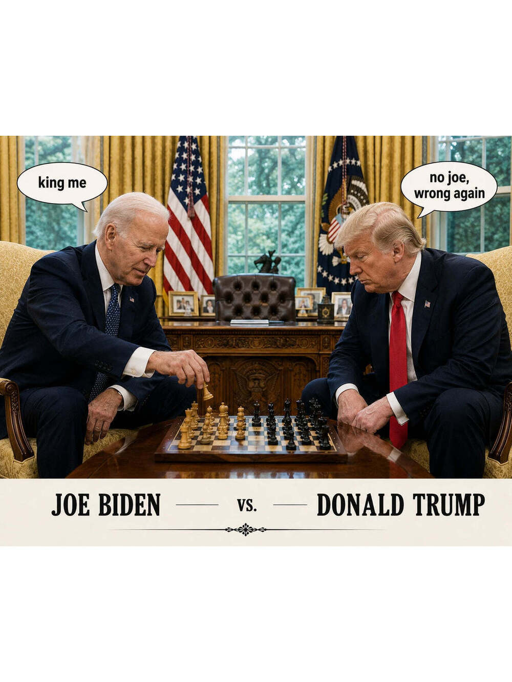 4337 Joe Biden vs Donald Trump Across The Board Chess Brings Everyone Together